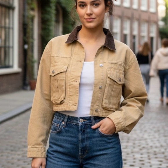 Zara Jackets & Blazers - Zara Women’s Cropped Utility Barn Jacket  Xsmall XS